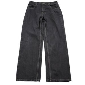 Cottage Street Pants Womens 8P Black Denim Flat Front Straight Leg Jeans